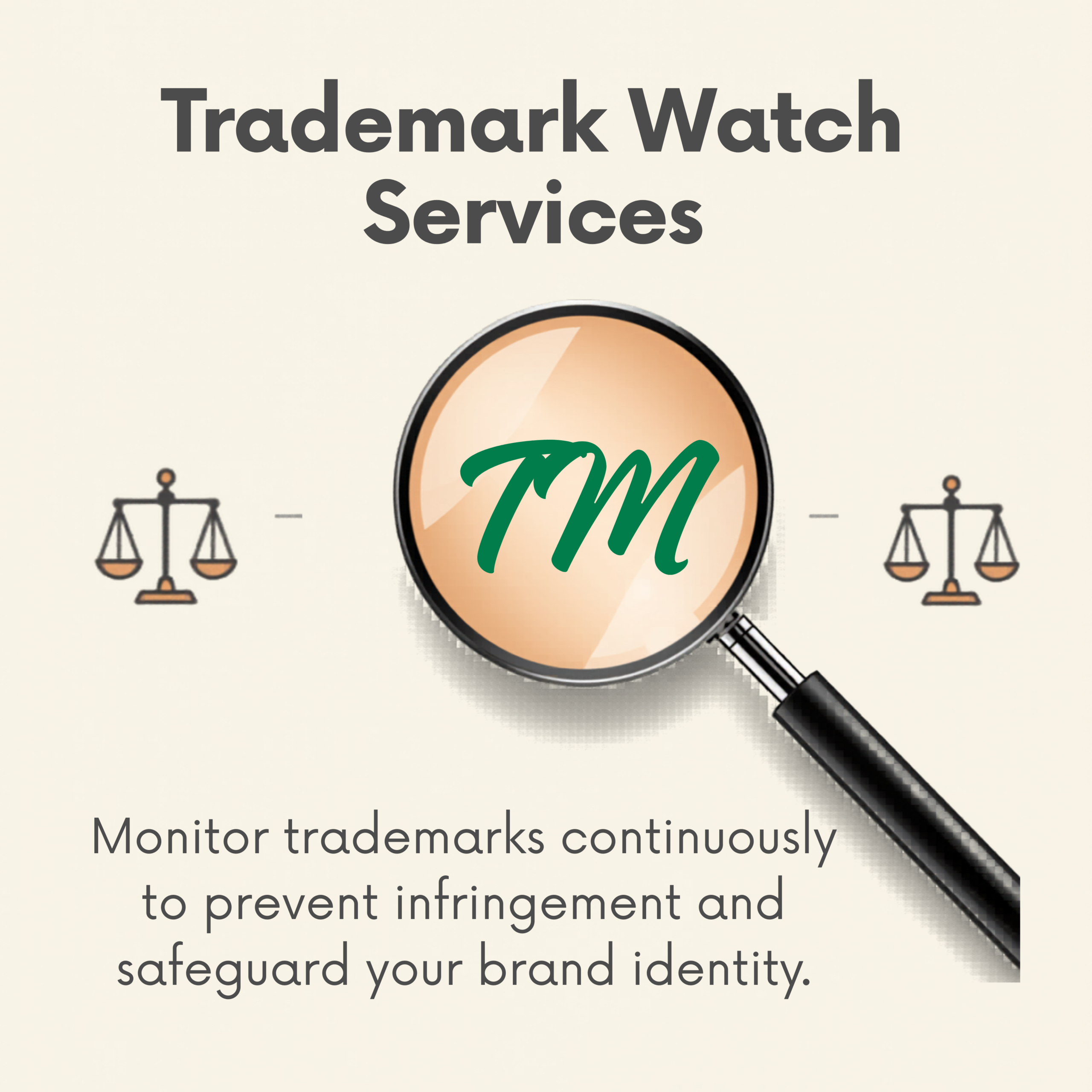 Gleaming Magnifying Glass and Trademark Poster (1200 x 1200 px)